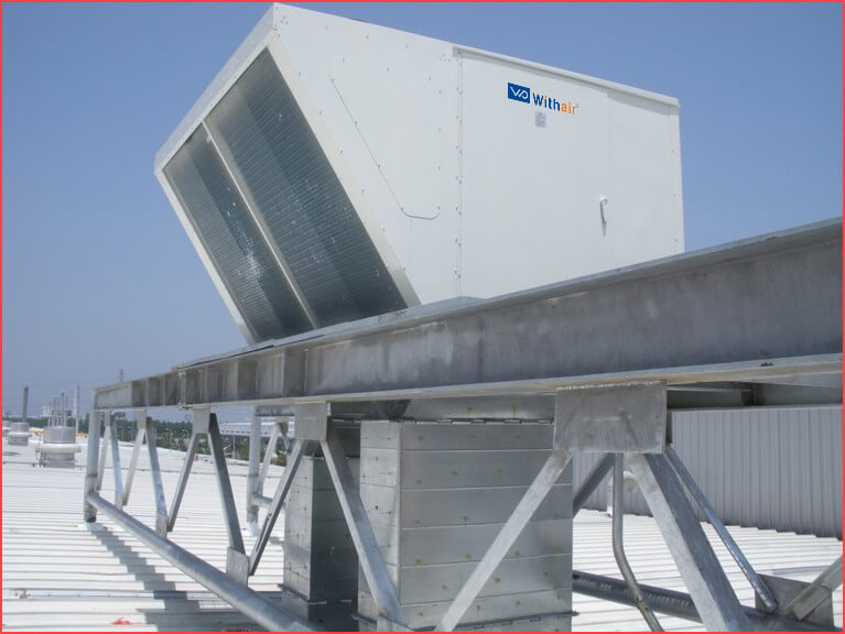 Installation Large Commercial Rooftop Units for big buildings